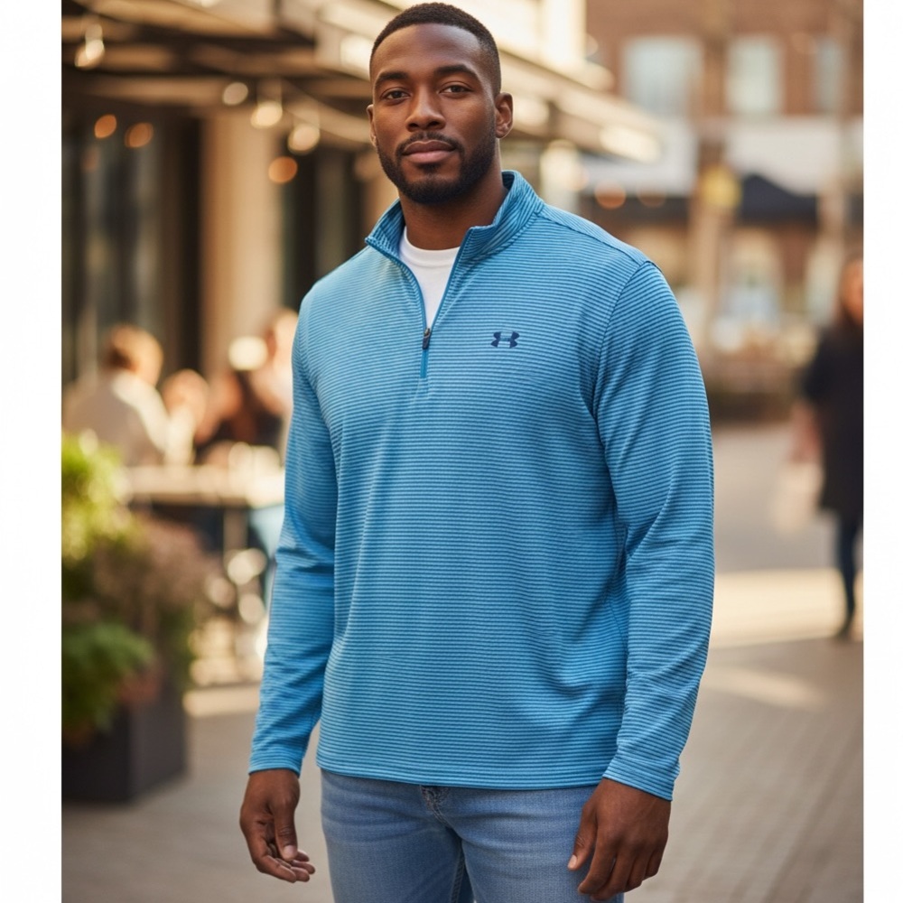 Under Armour Blue Quarter-Zip Pullover Sweatshirt
